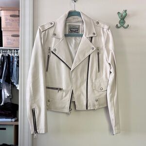 Levi's Women's Cream Faux Leather Jacket